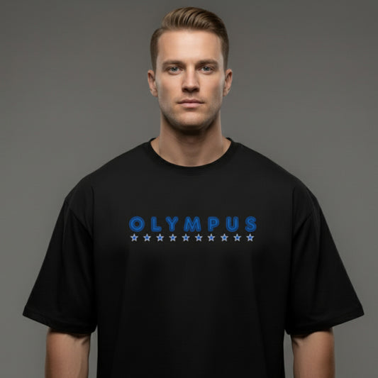 OVERSIZED - OLYMPUS STARS NEON BLUE