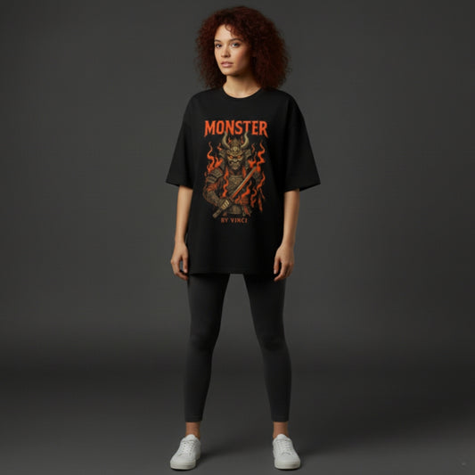 OVERSIZED - MONSTER FRONT BLACK