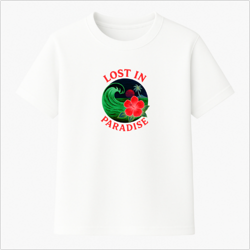 Camiseta Summer Vibes - LOST IN PARADISE NEON RED