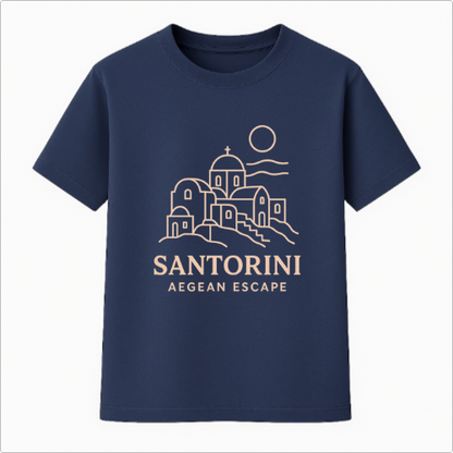 Camiseta Summer Vibes - SANTORINI BLACK OR BLUE