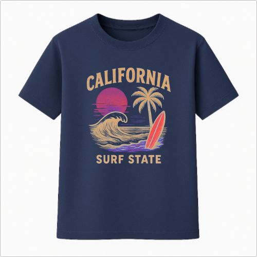 Camiseta Summer Vibes - CALIFORNIA SUR STATE ORANGE