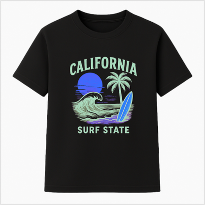 Camiseta Summer Vibes - CALIFORNIA SURF STATE GREEN