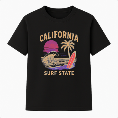 Camiseta Summer Vibes - CALIFORNIA SUR STATE ORANGE