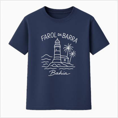 Camiseta Summer Vibes - FAROL DA BARRA BLACK OR BLUE