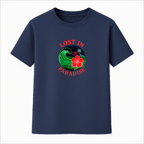 Camiseta Summer Vibes - LOST IN PARADISE NEON RED