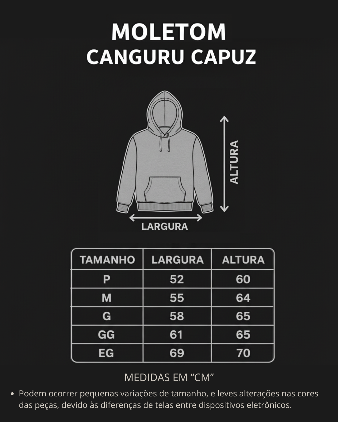 MOLETOM CANGURU CAPUZ - BIG BLACK VINCI