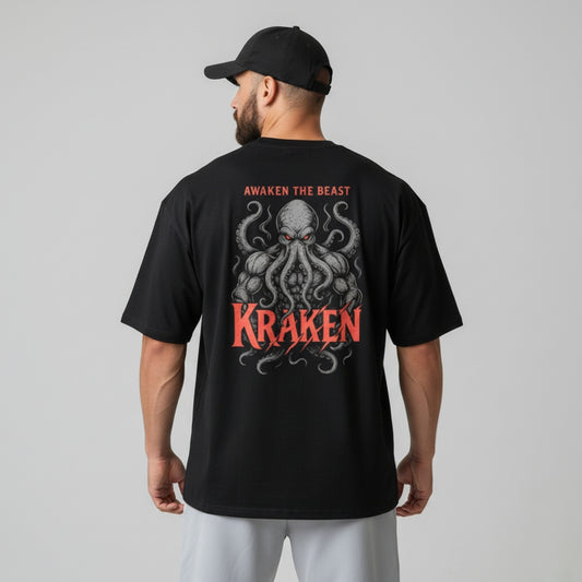 OVERSIZED - KRAKEN SILVER RED