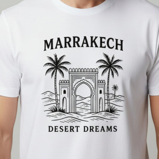 Camiseta Summer Vibes - MARRAKECH DESERT DREAMS WHITE
