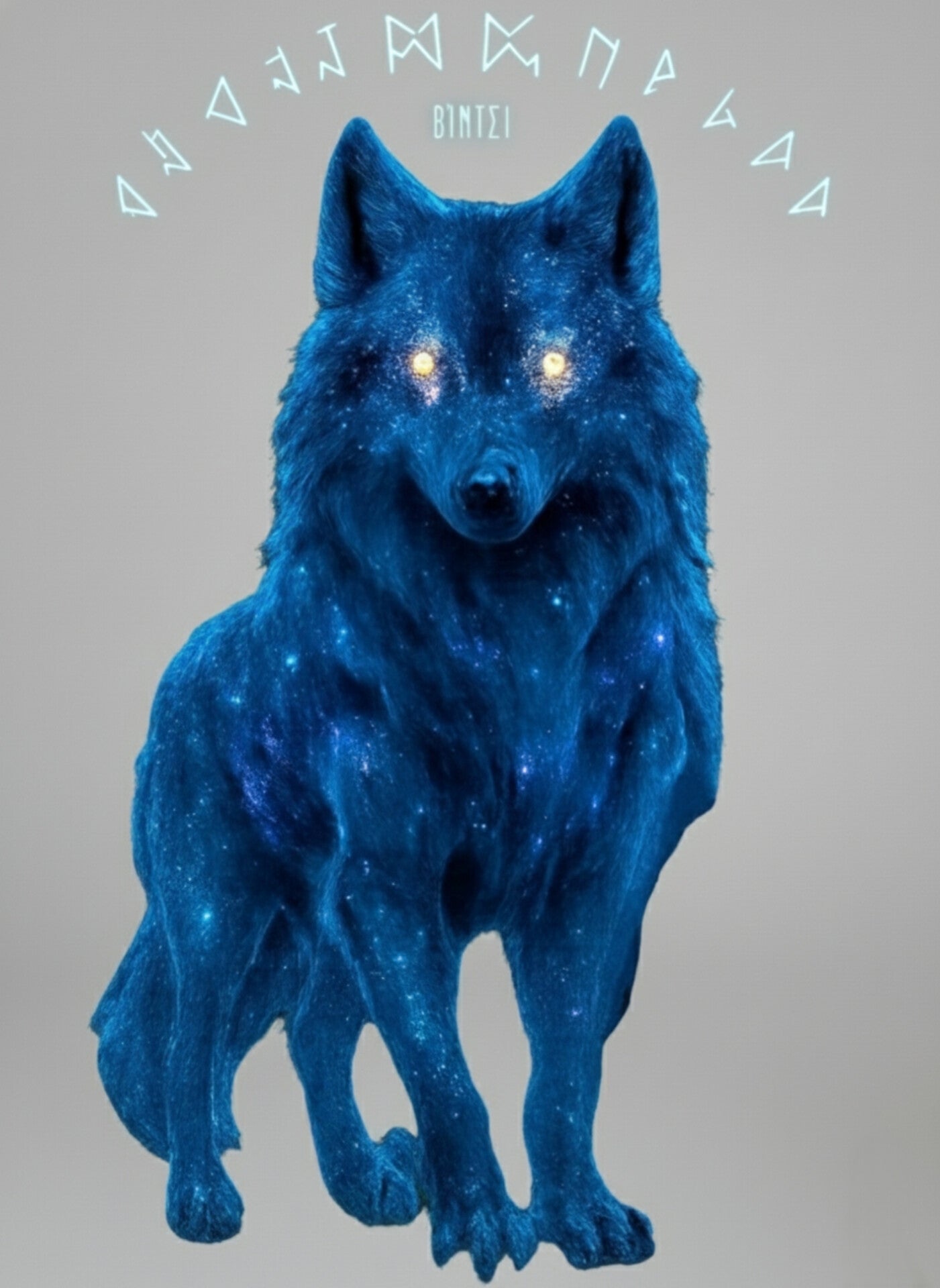 OVERSIZED - FRONT STARS WOLF