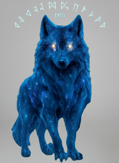 OVERSIZED - FRONT STARS WOLF