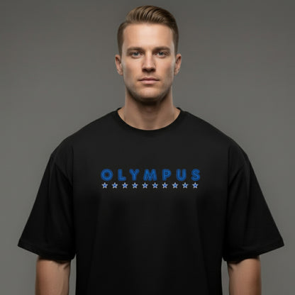 OVERSIZED - OLYMPUS STARS NEON BLUE