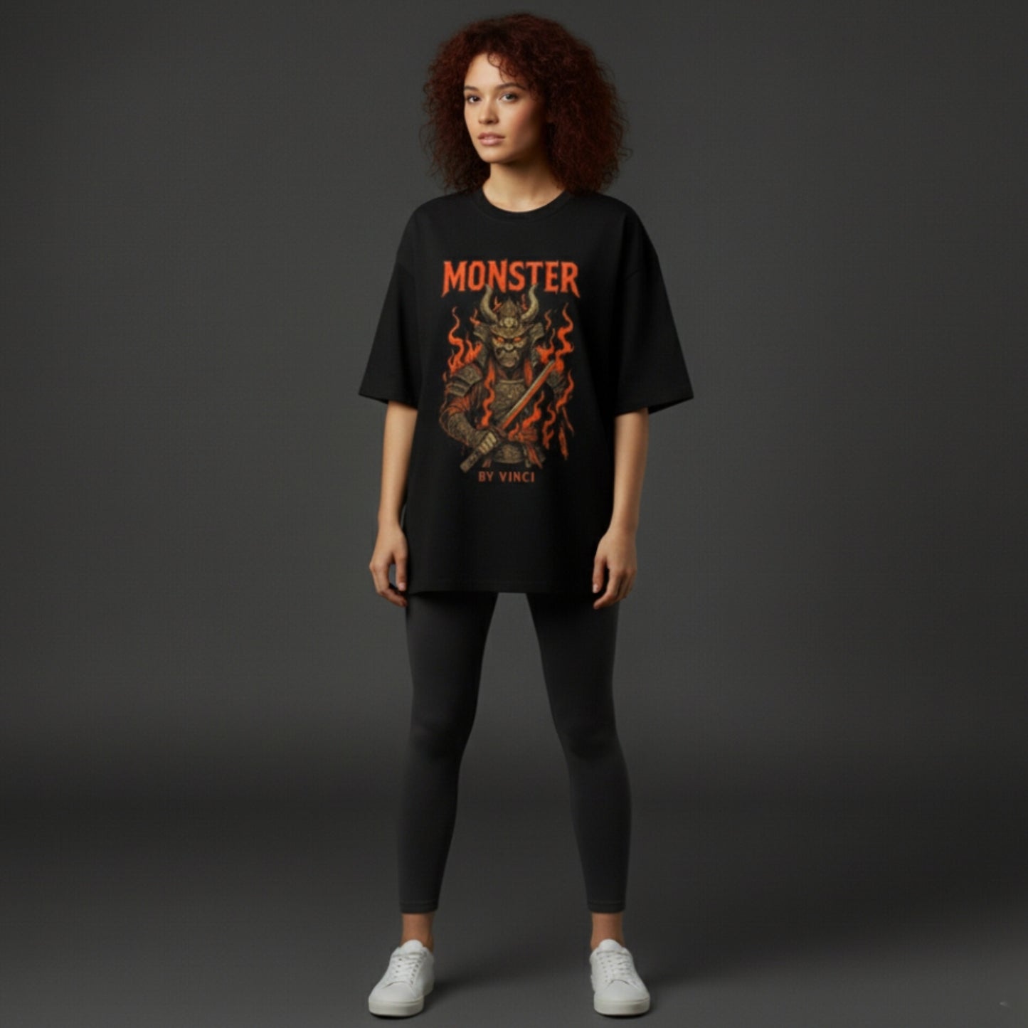 OVERSIZED - MONSTER FRONT BLACK