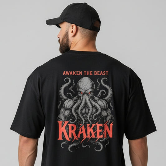 OVERSIZED - KRAKEN SILVER RED