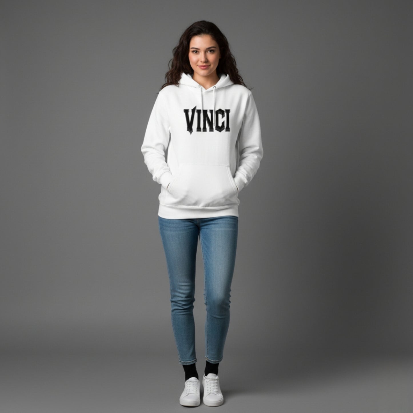 MOLETOM CANGURU CAPUZ - BIG WHITE VINCI