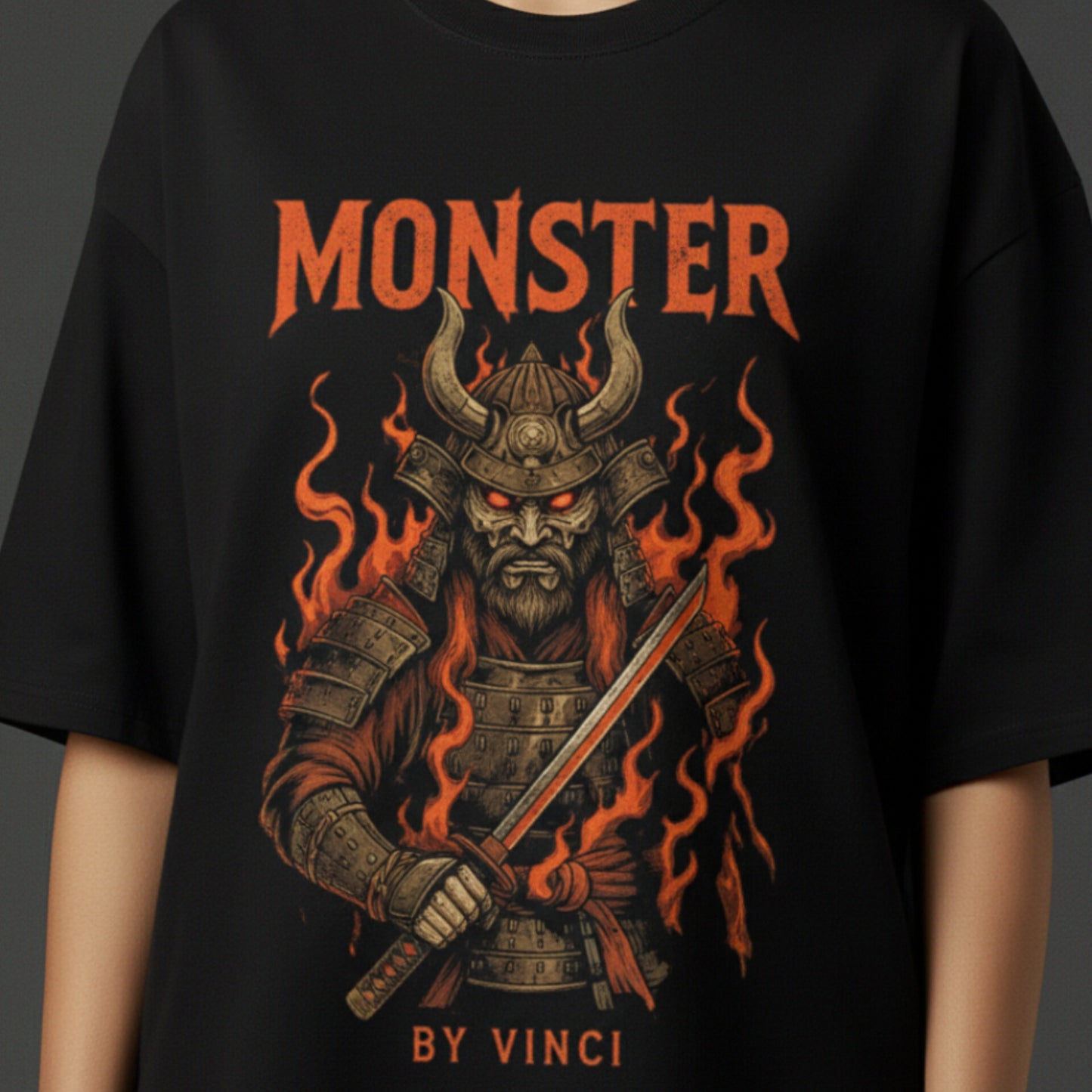 OVERSIZED - MONSTER FRONT BLACK