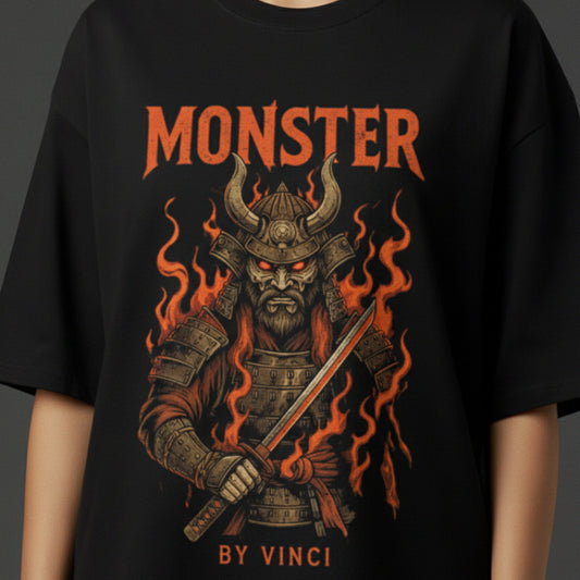 OVERSIZED - MONSTER FRONT BLACK