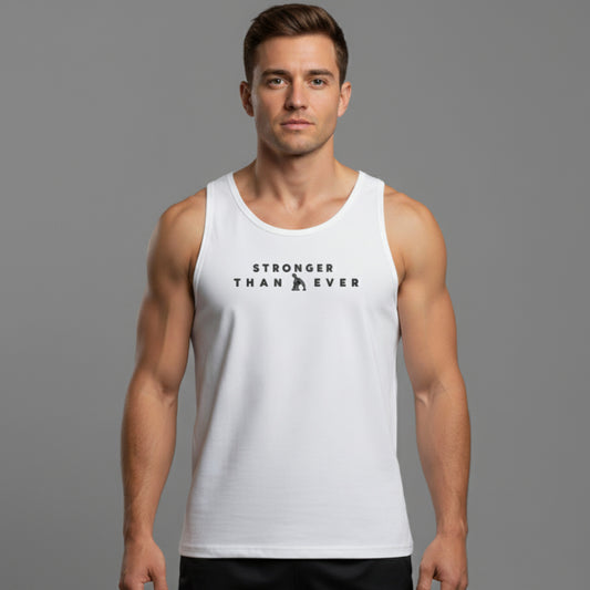 REGATA 100% ALGODÃO - STRONGER THEN EVER - WHITE VINCI