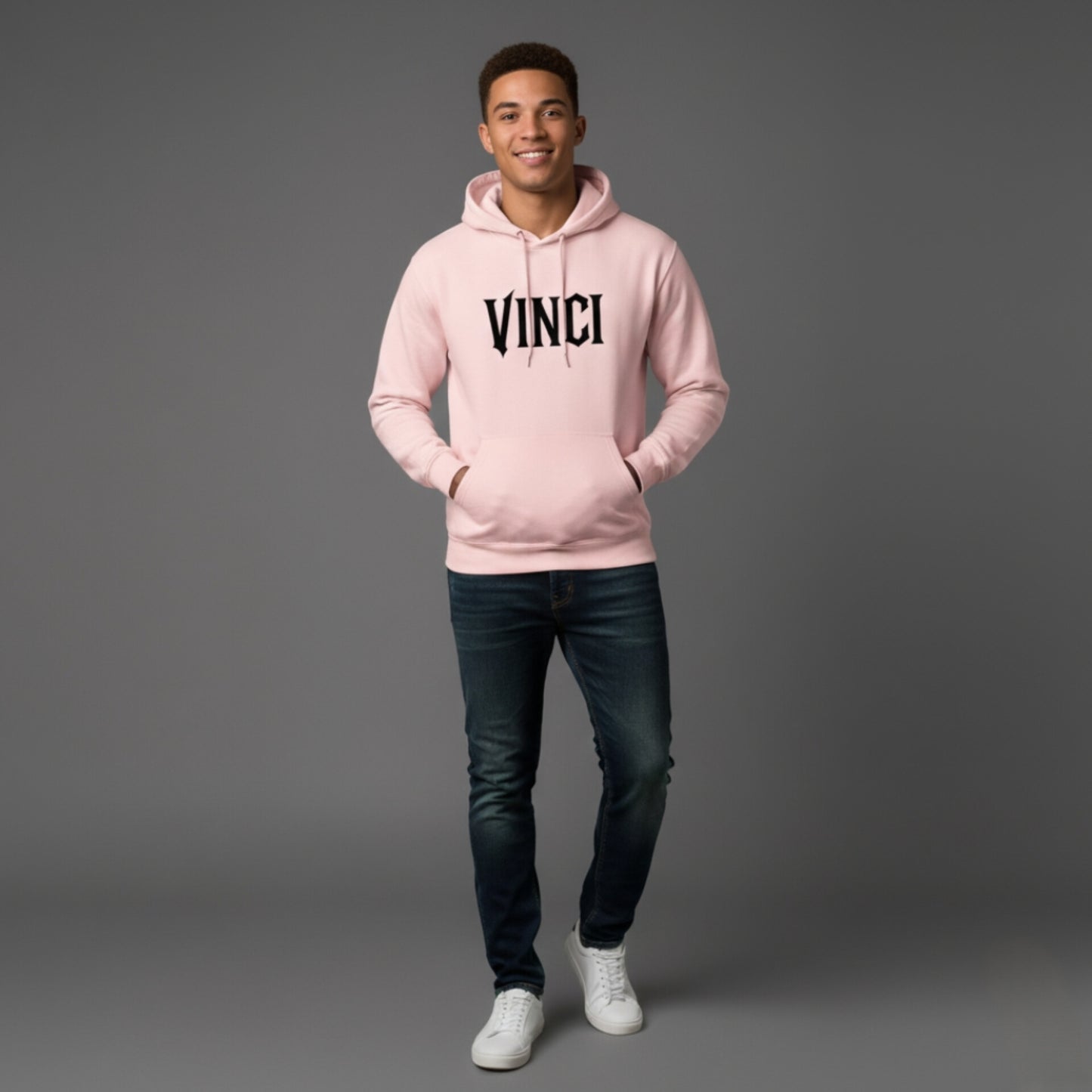 MOLETOM CANGURU CAPUZ - BIG PINK VINCI