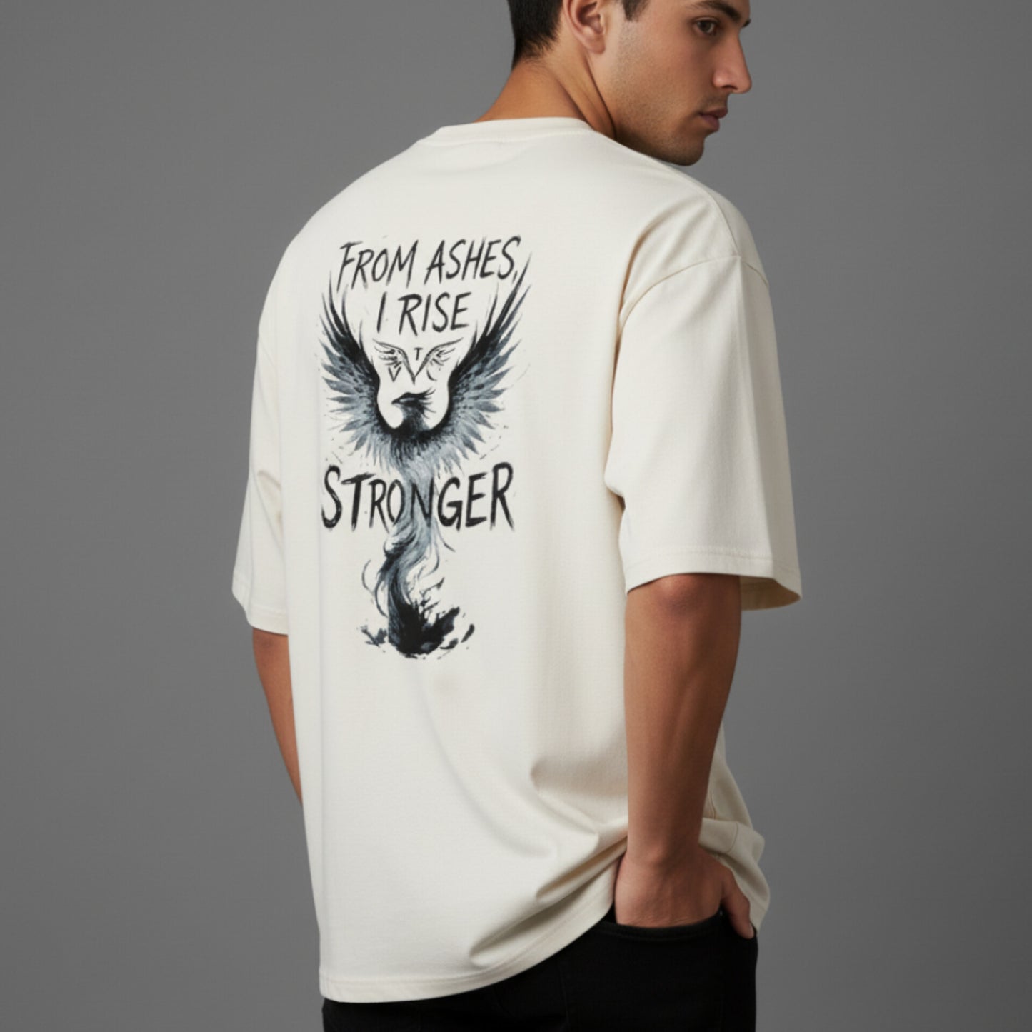 OVERSIZED - FROM ASHES I RISE BLACK